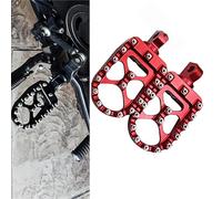 Rest Pedal Motorcycle Floorboard Wide Fat Footrests Pedals For Harley Softail Slim FLS 2012-2017 2016 2015 2014 2013 Pedal Rest Foot Pegs(Black- Silver)
