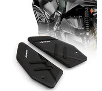 Rest Pedal Motorcycle Front Floorboard Accessories Footrest Foot Pads Pedal Plate Pedals For Y-AMAHA X-MAX 125 2017-2024 2023 2022 2021 2020 2019 2018(Black- Silver)