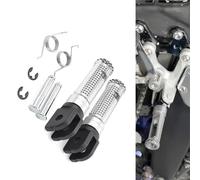 Rest Pedal Motorcycle Parts Front Footrest Footpeg Foot Pedal Pegs Rest Floorboard For Y-AMAHA XSR 900 700 2016-2021 2020 2019 2018 2017(Silver)