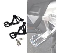 Rest Pedal Motorcycle Passenger Aluminum Alloy Rear Pedal Foot Stand Folding Footrests Foot For H-ONDA X-ADV 750 2017-2020 2019 2018(Black- Silver)