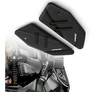 Rest Pedal Motorcycle Plate Pedals For Y-AMAHA X-MAX 250 2017-2024 2023 2022 2021 2020 2019 Footrest Foot Pads Pedal Front Floorboard Accessories(Black- Silver)