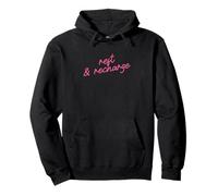 Rest & Recharge Positive Affirmation Script Pullover Hoodie