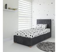 Rest Relax Amelia Fabric Ottoman Single Bed in Grey Rest Relax Grey Single