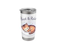 Rest & Relax Cat Lover Nap Enthusiast Stainless Steel Insulated Tumbler