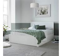 Rest Relax Devon White Panelled Wooden Ottoman Bed