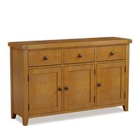 Rest Relax Elston Oak 3 Door 3 Drawer Sideboard in Brown Rest Relax Brown