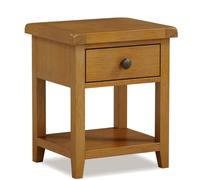 Rest Relax Elston Oak Lamp Table With Drawer in Brown Rest Relax Brown