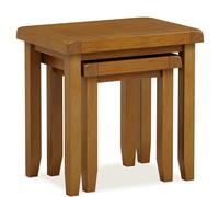 Rest Relax Elston Oak Nest Of 2 Tables in Brown Rest Relax Brown