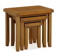 Rest Relax Elston Oak Nest Of 3 Tables in Brown Rest Relax Brown