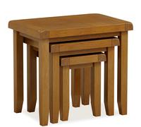 Rest Relax Elston Oak Nest Of 3 Tables in Brown Rest Relax Brown