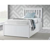 Rest Relax Francesca White Shaker Style Wooden Ottoman Bed Single (3Ft)