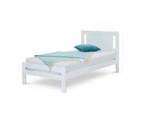 Rest Relax Grace White Wooden Bed Frame - 3Ft - Single