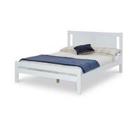 Rest Relax Grace White Wooden Bed Frame - 5Ft - King