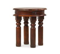 Rest Relax Jaipur Sheesham Round Coffee Table 40Cm Brown