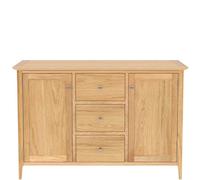 Rest Relax Keswick Oak 2 Door 3 Drawer Sideboard Beige