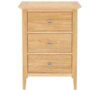 Rest Relax Keswick Oak 3 Drawer Bedside in Beige | Size: Small Rest Relax Beige Small