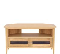 Rest Relax Keswick Oak Glazde Corner Tv Unit Beige