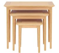 Rest Relax Keswick Oak Nest Of 3 Tables Beige