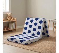 Rest Relax Kids Folding Chair Z Bed Mattress, Visco Therapy Badenia, Convertible Futon Floor Mattress, Soccer/blue, 8Cm / 3" Deep