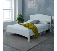 Rest Relax Laurel White Wooden Bed Frame | Size: King Rest Relax White King
