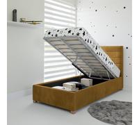 Rest Relax Lottie Fabric Ottoman Single Bed in Mustard Rest Relax Mustard Single