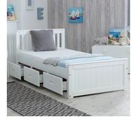 Rest Relax Maxine Wooden Storage Cabin Bed in White | Size: Single Rest Relax White Single