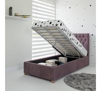 Rest Relax Mia Fabric Ottoman Single Bed in Pink Rest Relax Pink Single