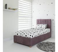 Rest Relax Olivia Fabric Ottoman Single Bed in Pink Rest Relax Pink Single