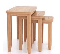 Rest Relax Windham Natual Oak Nest of 3 Tables in Light Oak | Size: Z Rest Relax Light Oak Z