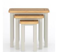 Rest Relax Windham Painted Nest of 3 Tables in Grey | Size: Z Rest Relax Grey Z