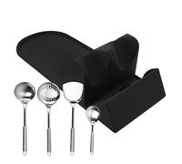 Rest Spoon - Spoon Holder - Utensil Rest for Fove Top - Double Slot Cradle Drip Tray Storage Organizer Accessories Kitchens Utensils Cooking Spatula Editors Tongs Holder Silicone