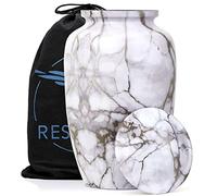 RESTAALL Darby Stone Finish Aluminum Ashes urns for Men. Cremation urns for Adult Male. Funeral urns for Human Ashes Adult Female.