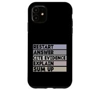 Restart Answer Cite Evidence Funny Citation English Teacher Case for iPhone 11