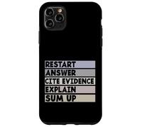 Restart Answer Cite Evidence Funny Citation English Teacher Case for iPhone 11 Pro Max