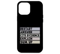 Restart Answer Cite Evidence Funny Citation English Teacher Case for iPhone 12 Pro Max