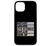 Restart Answer Cite Evidence Funny Citation English Teacher Case for iPhone 13