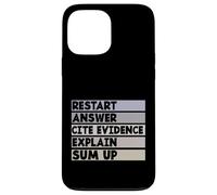 Restart Answer Cite Evidence Funny Citation English Teacher Case for iPhone 13 Pro Max