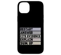 Restart Answer Cite Evidence Funny Citation English Teacher Case for iPhone 14 Plus