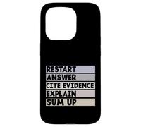 Restart Answer Cite Evidence Funny Citation English Teacher Case for iPhone 15 Pro