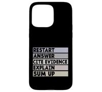 Restart Answer Cite Evidence Funny Citation English Teacher Case for iPhone 15 Pro Max