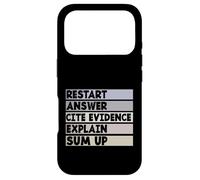 Restart Answer Cite Evidence Funny Citation English Teacher Case for iPhone 17 Pro