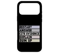 Restart Answer Cite Evidence Funny Citation English Teacher Case for iPhone 17 Pro Max