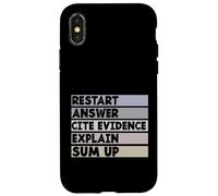 Restart Answer Cite Evidence Funny Citation English Teacher Case for iPhone X/XS