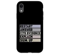 Restart Answer Cite Evidence Funny Citation English Teacher Case for iPhone XR