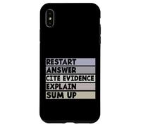 Restart Answer Cite Evidence Funny Citation English Teacher Case for iPhone XS Max