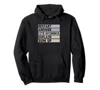 Restart Answer Cite Evidence Funny Citation English Teacher Pullover Hoodie