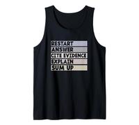 Restart Answer Cite Evidence Funny Citation English Teacher Tank Top