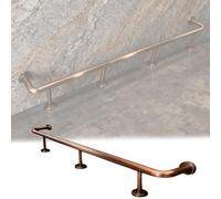 Restaurant Bar Foot Rail Kit Footrest Bracs for Deck Railing Temporary Pool Fence (31.5"x7.9") Horizontal Rail for Enhanced Safety & Comfort