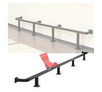 Restaurant Bar Foot Rail KitTemporary Horizontal Fence Rail for Deck & Railing Wall Brackets & Internal Connectors 98.4x9.8in (250x25cm) Durable & Stylish