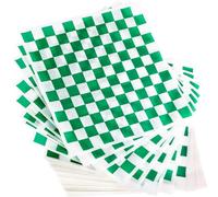 restaurant baskets for Fast food, Classic Oval Retro Plastic Foodservice Bread Burger Fries baskets (100 PCS Green Basket Liners)